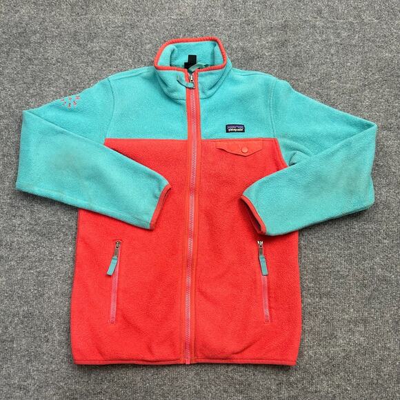 Patagonia Girls Lightweight Synchilla Full Zip Jacket Fleece Size Large